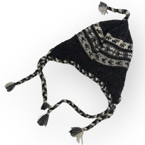Mexicali Blues 100% Wool Vintage Knit Ski Snowboard Hat Made in Nepal - Picture 1 of 8